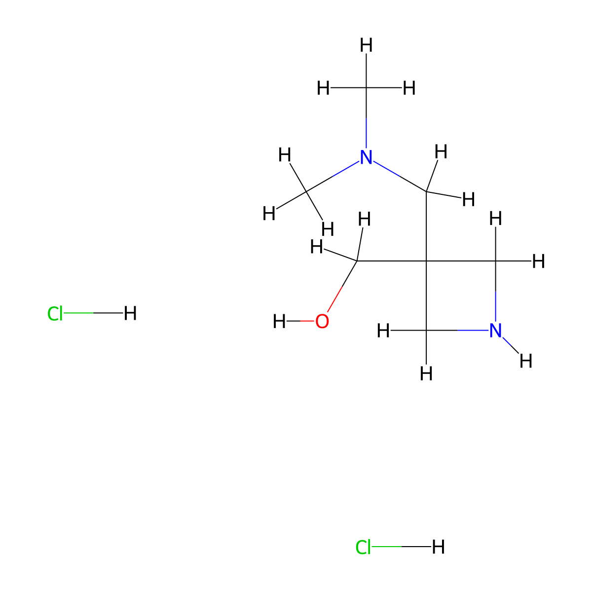 [3-[(Dimethylamino)methyl]azetidin-3-yl]methanol;dihydrochloride molecular structure, CAS 2995281-36-0