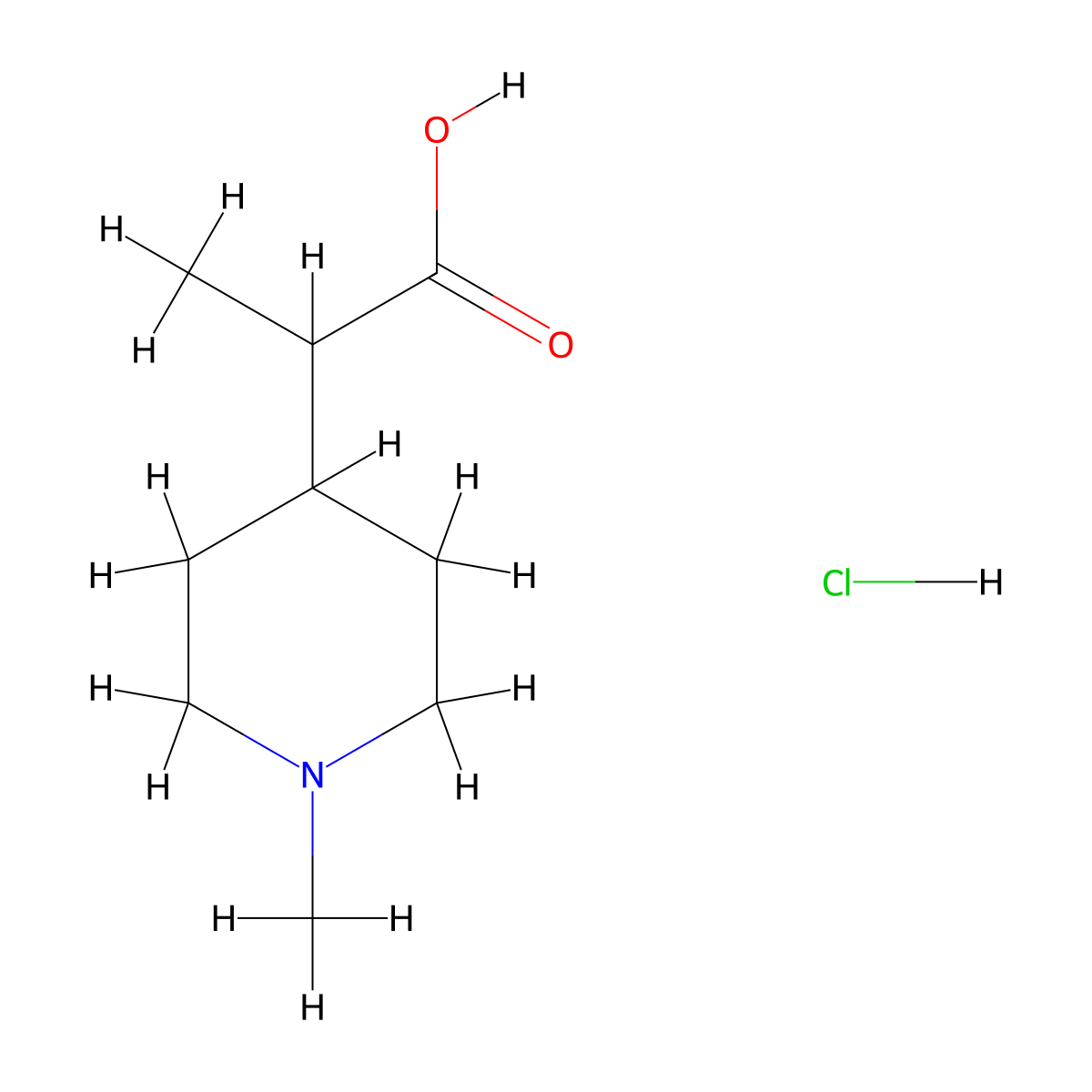 2-(1-Methylpiperidin-4-yl)propanoic acid hydrochloride molecular structure, CAS 2995281-38-2