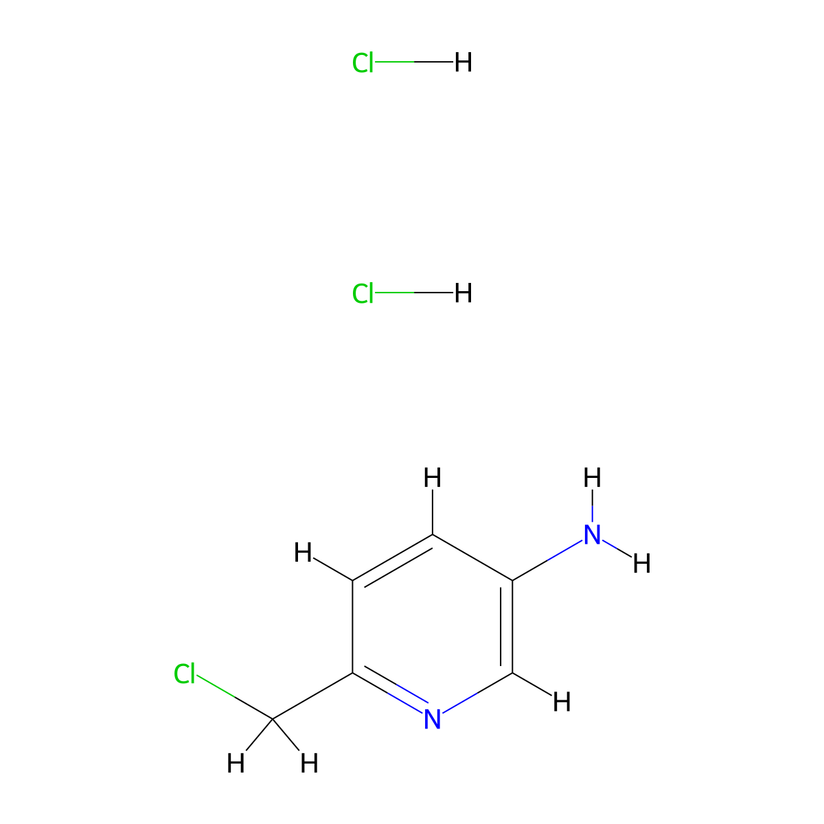 6-(Chloromethyl)pyridin-3-amine;dihydrochloride molecular structure, CAS 2995281-55-3