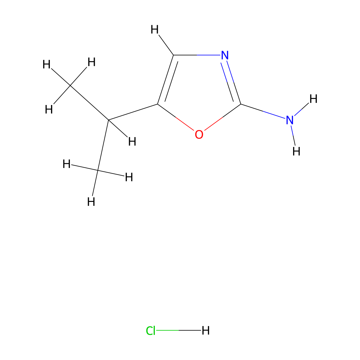 5-Isopropyloxazol-2-amine hydrochloride molecular structure, CAS 2995281-76-8