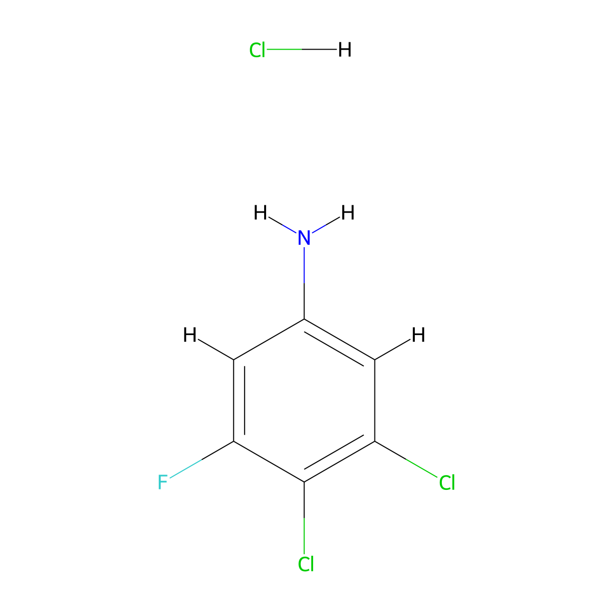 3,4-Dichloro-5-fluoroaniline hydrochloride molecular structure, CAS 2995281-94-0