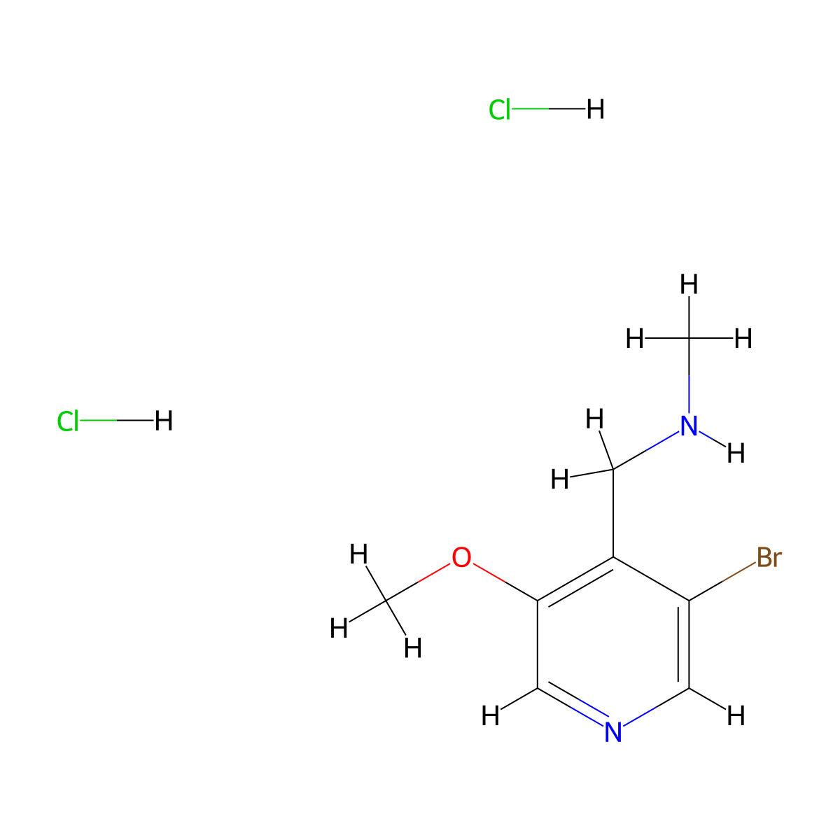 [(3-Bromo-5-methoxypyridin-4-yl)methyl](methyl)amine dihydrochloride molecular structure, CAS 2995282-22-7
