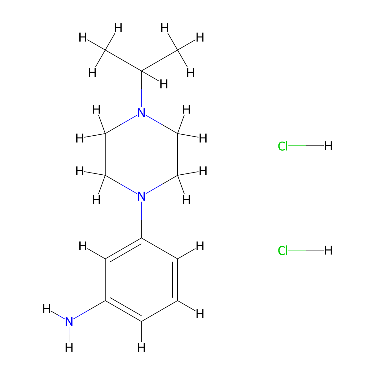 3-[4-(Propan-2-yl)piperazin-1-yl]aniline dihydrochloride molecular structure, CAS 2995282-26-1