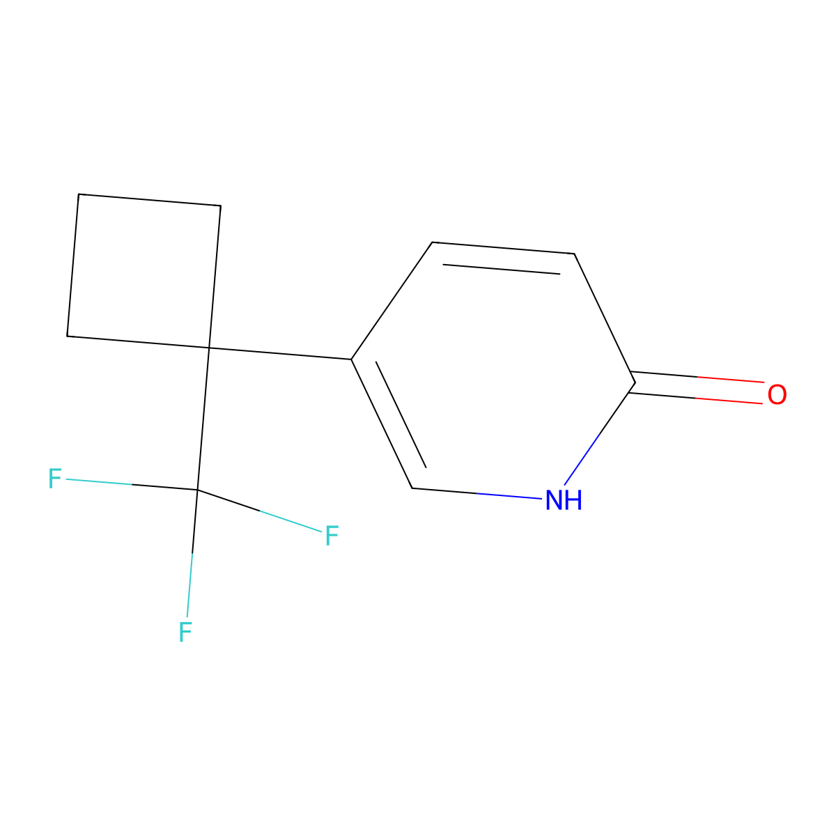 5-[1-(Trifluoromethyl)cyclobutyl]-1,2-dihydropyridin-2-one molecular structure, CAS 2995282-57-8