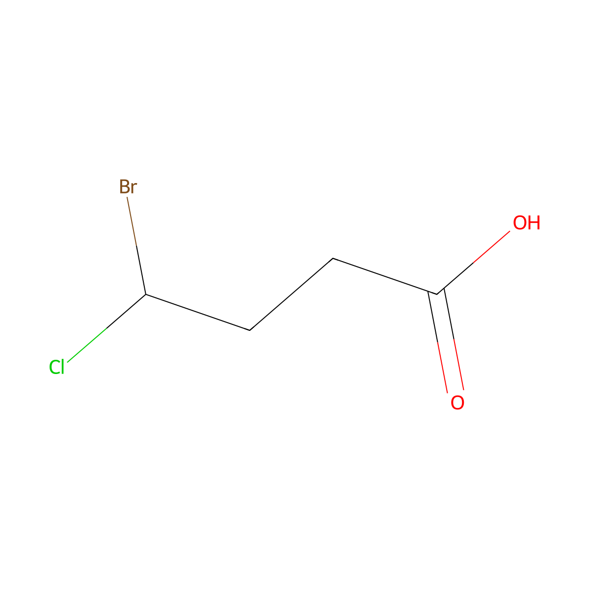 4-Bromo-4-chlorobutanoic acid molecular structure, CAS 2995282-60-3