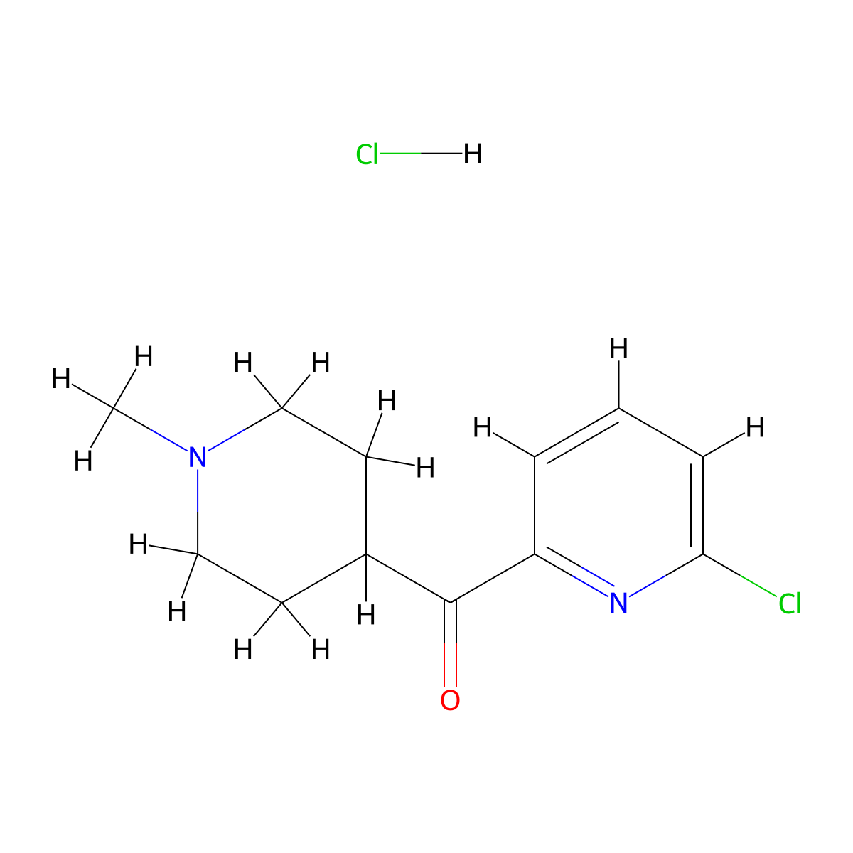 (6-Chloropyridin-2-yl)(1-methylpiperidin-4-yl)methanone hydrochloride molecular structure, CAS 2995282-63-6