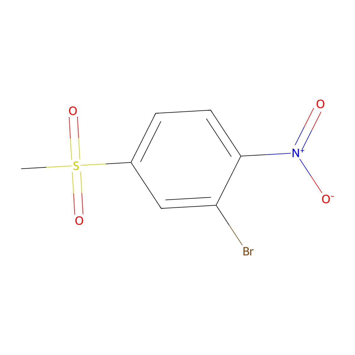 2-Bromo-4-(methylsulfonyl)-1-nitrobenzene molecular structure, CAS 2995282-97-6