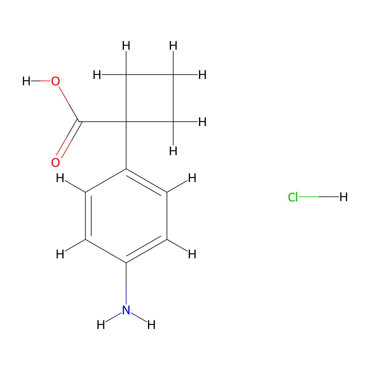 1-(4-Aminophenyl)cyclobutane-1-carboxylic acid hydrochloride molecular structure, CAS 2995283-00-4
