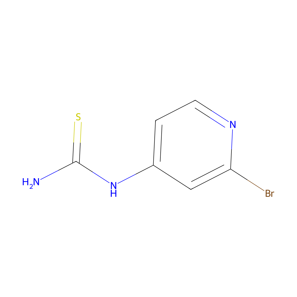 (2-Bromopyridin-4-yl)thiourea molecular structure, CAS 2995283-03-7
