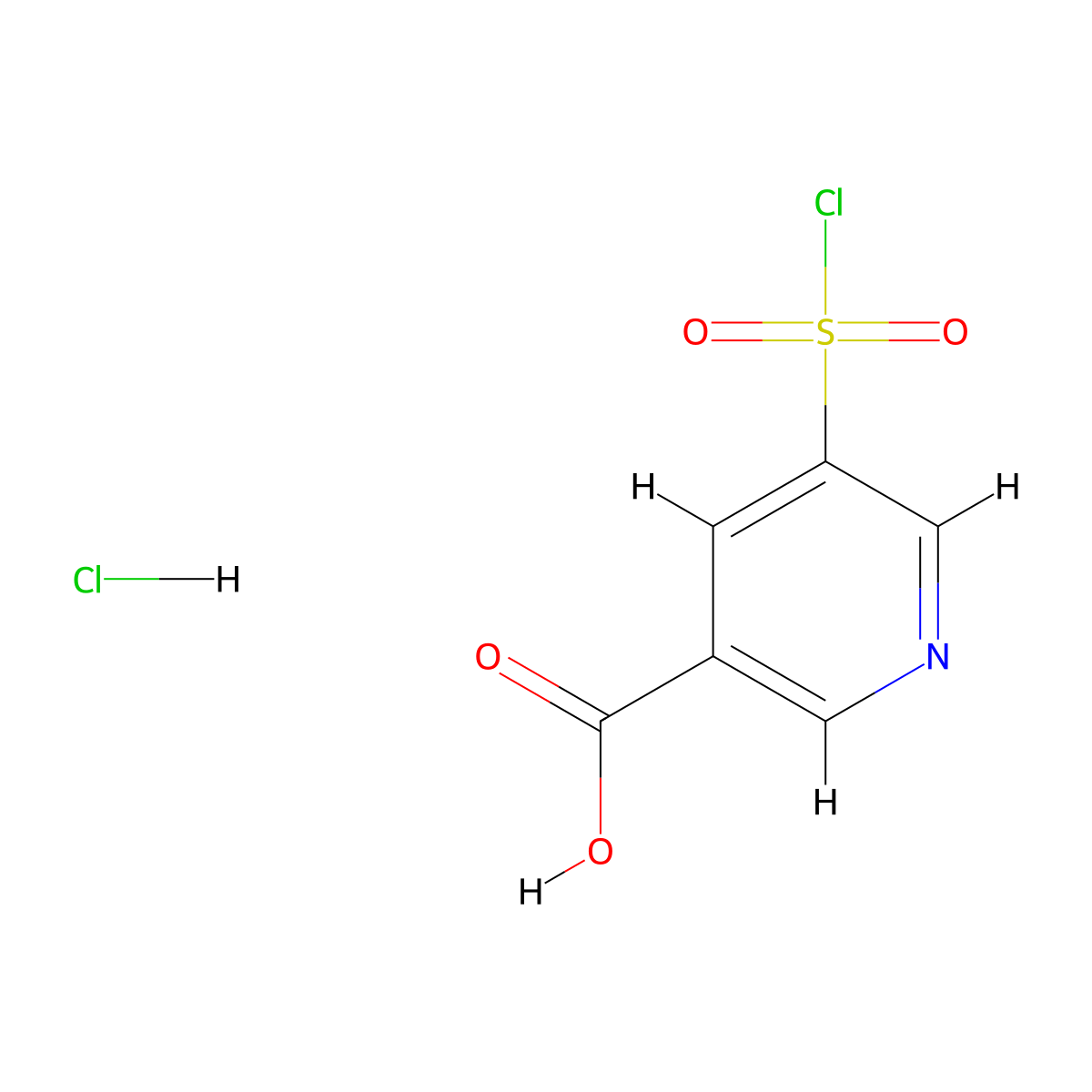 5-Chlorosulfonylpyridine-3-carboxylic acid;hydrochloride molecular structure, CAS 2995283-16-2