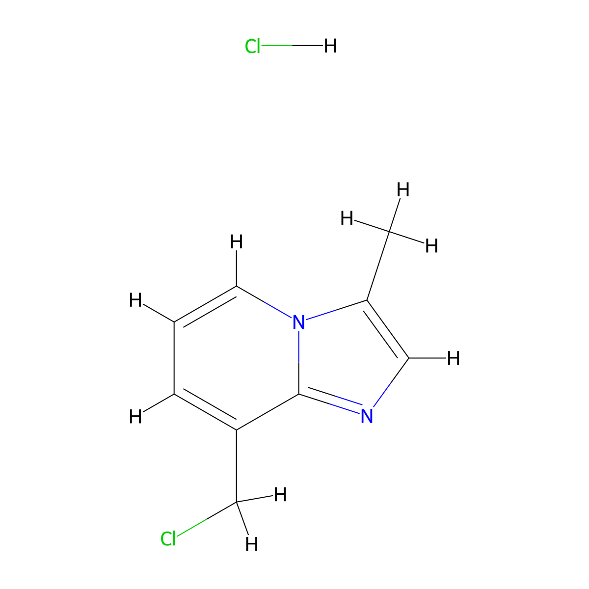 8-(Chloromethyl)-3-methylimidazo[1,2-a]pyridine hydrochloride molecular structure, CAS 2995283-25-3