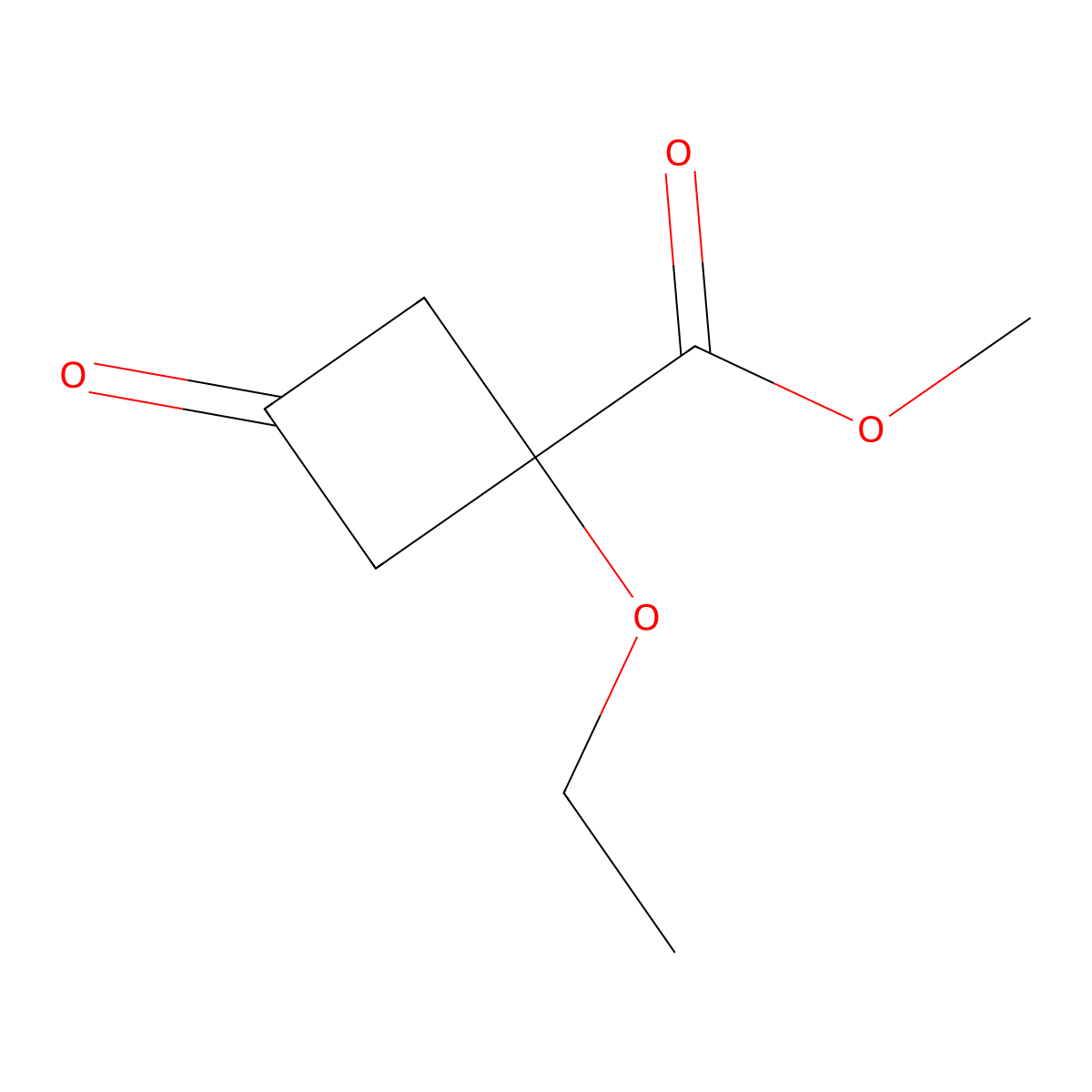 Methyl 1-ethoxy-3-oxocyclobutane-1-carboxylate molecular structure, CAS 2995283-29-7