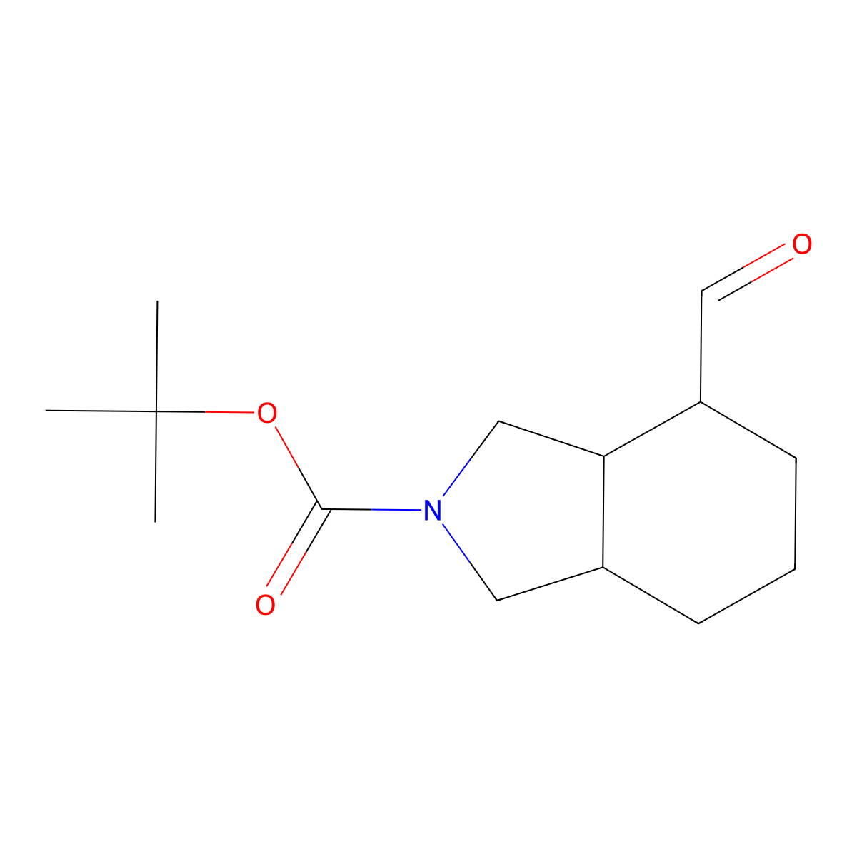 tert-butyl 4-formyl-octahydro-1H-isoindole-2-carboxylate molecular structure, CAS 2995283-50-4