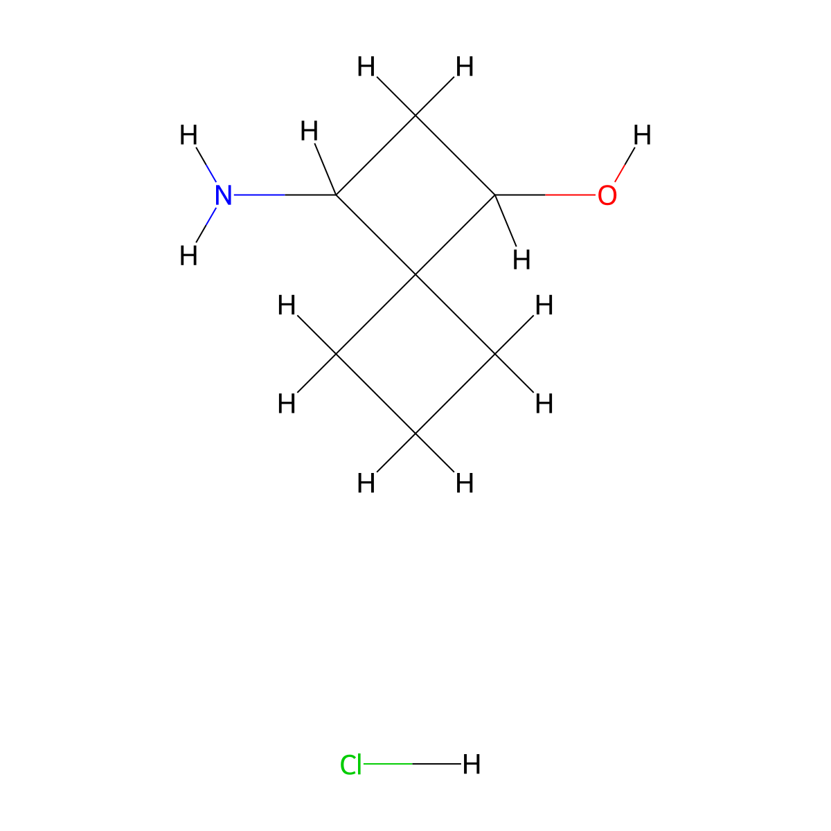 3-Aminospiro[3.3]heptan-1-ol hydrochloride molecular structure, CAS 2995283-57-1