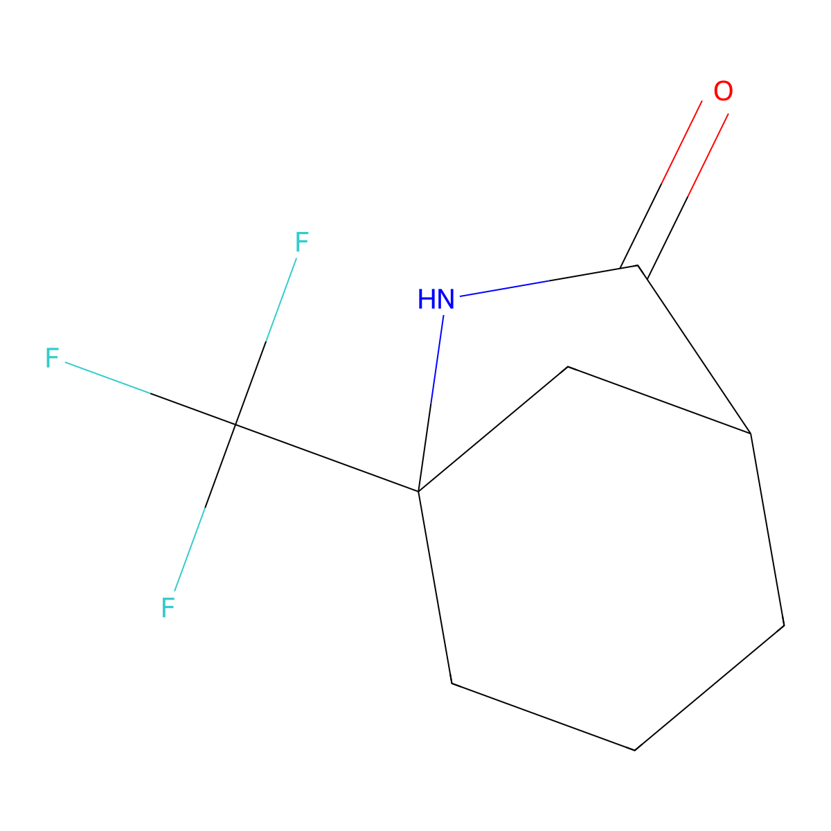 5-(Trifluoromethyl)-6-azabicyclo[3.2.1]octan-7-one molecular structure, CAS 2995283-60-6