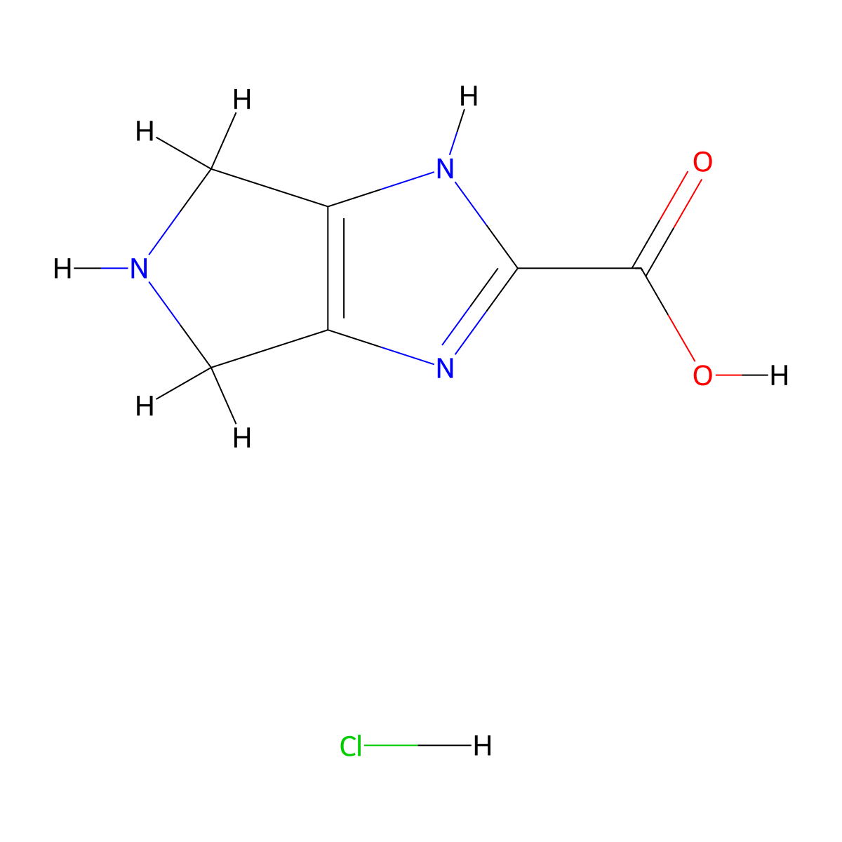 1H,4H,5H,6H-pyrrolo[3,4-d]imidazole-2-carboxylic acid hydrochloride molecular structure, CAS 2995283-68-4