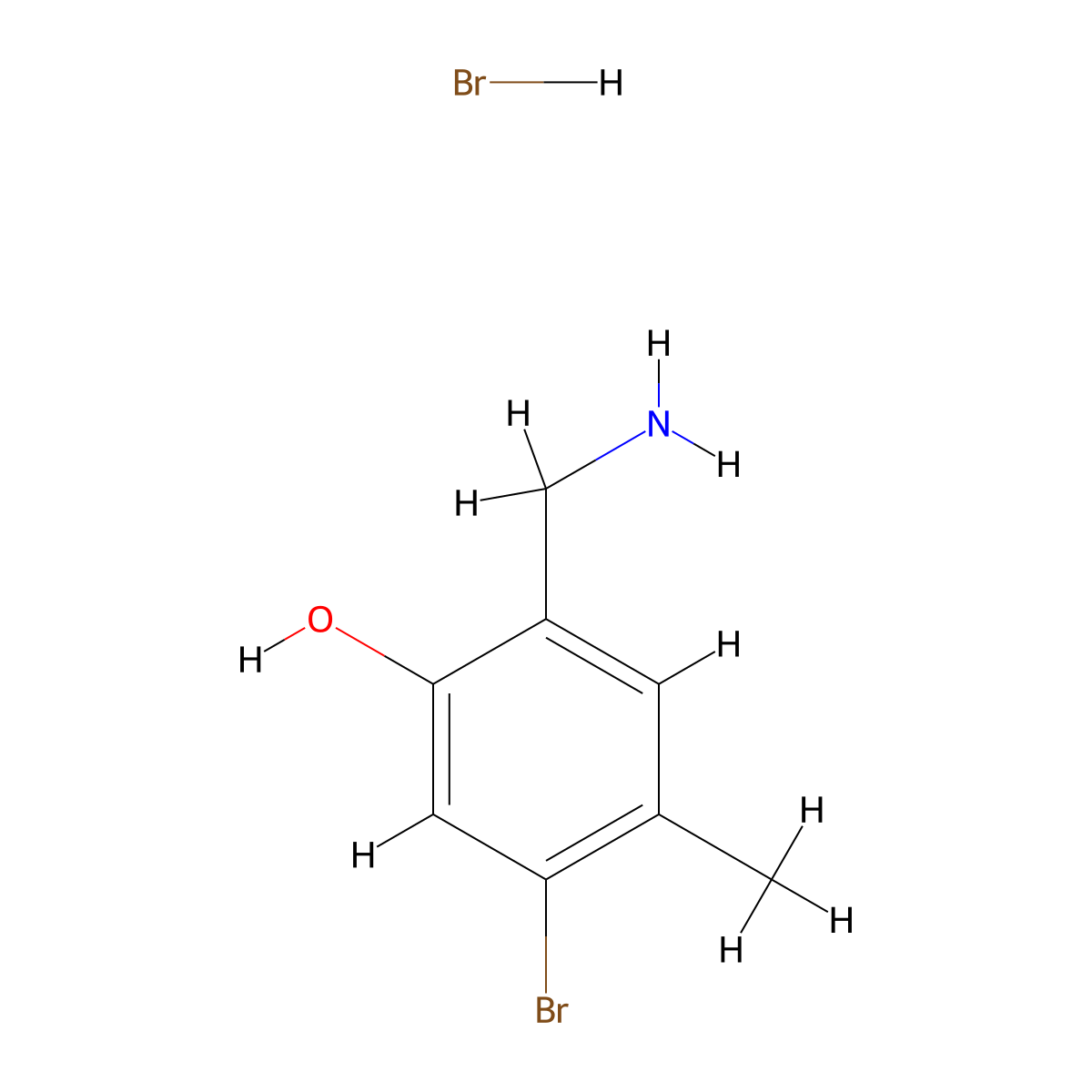 2-(Aminomethyl)-5-bromo-4-methylphenol hydrobromide molecular structure, CAS 2995283-77-5
