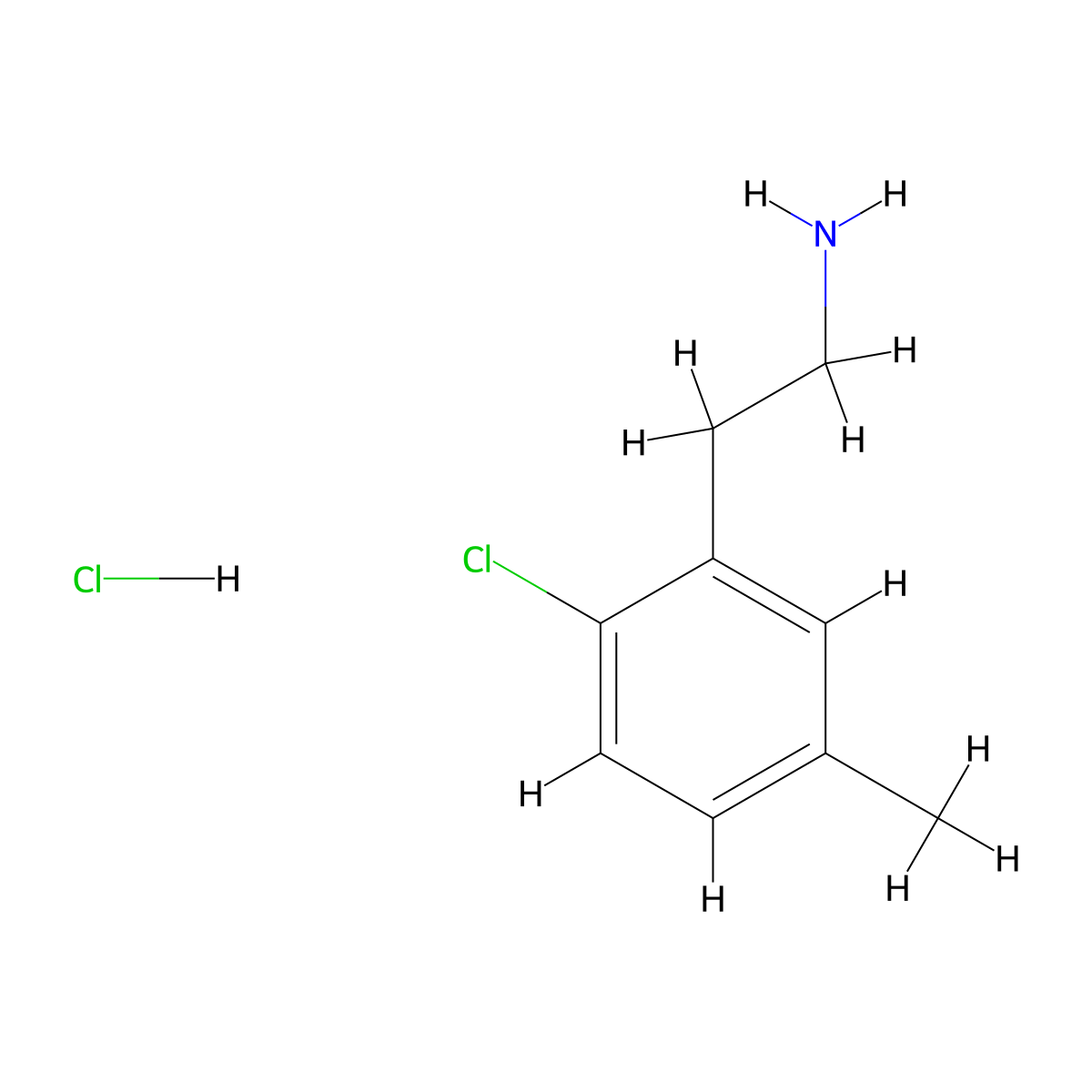 2-(2-Chloro-5-methylphenyl)ethan-1-amine hydrochloride molecular structure, CAS 2995284-40-5
