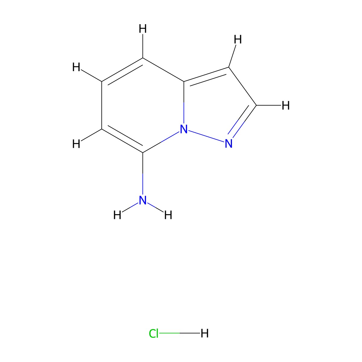 Pyrazolo[1,5-a]pyridin-7-amine hydrochloride molecular structure, CAS 2995284-43-8