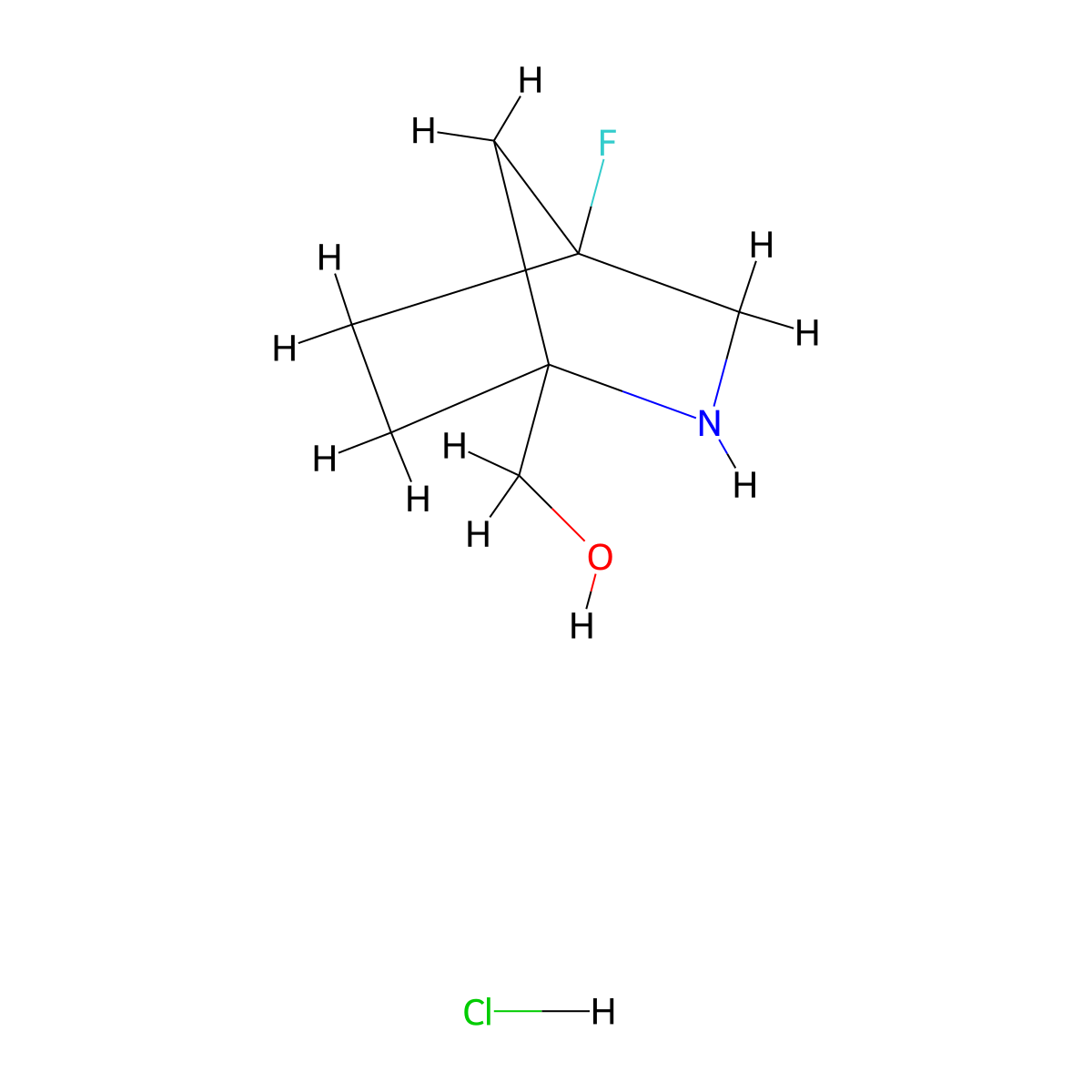 {4-Fluoro-2-azabicyclo[2.2.1]heptan-1-yl}methanol hydrochloride molecular structure, CAS 2995284-65-4