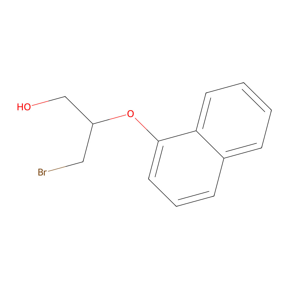 3-Bromo-2-(naphthalen-1-yloxy)propan-1-ol molecular structure, CAS 2995284-73-4