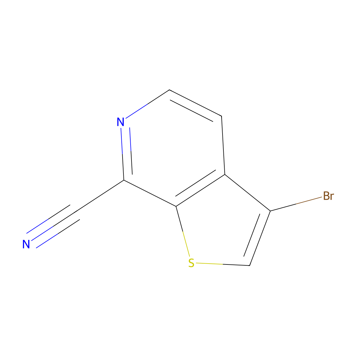 3-Bromothieno[2,3-c]pyridine-7-carbonitrile molecular structure, CAS 2995284-78-9