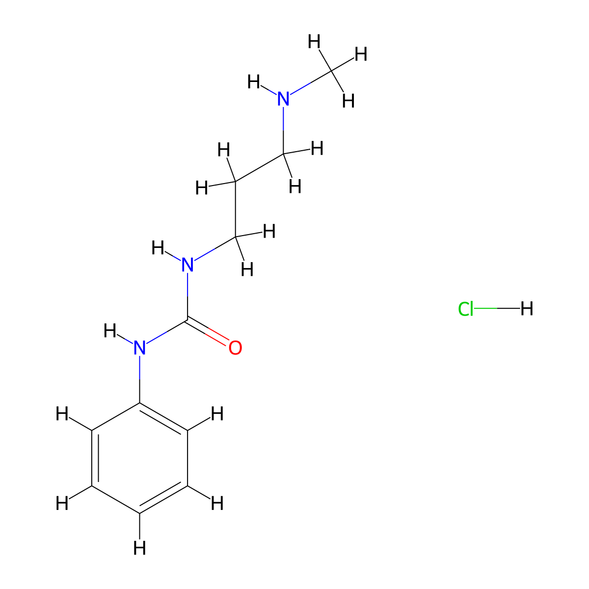 1-[3-(Methylamino)propyl]-3-phenylurea;hydrochloride molecular structure, CAS 2995284-79-0