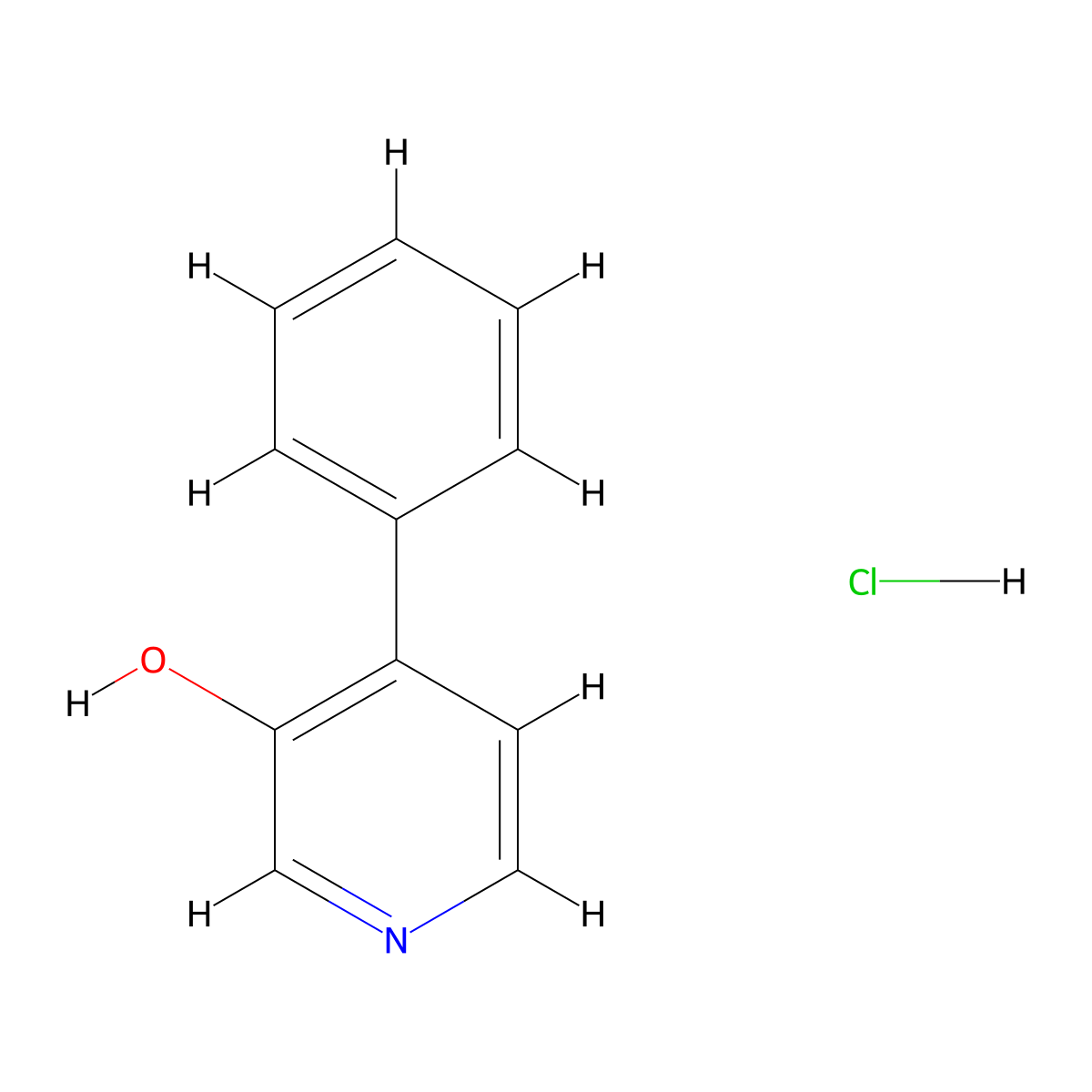 4-Phenylpyridin-3-ol hydrochloride molecular structure, CAS 2995284-85-8
