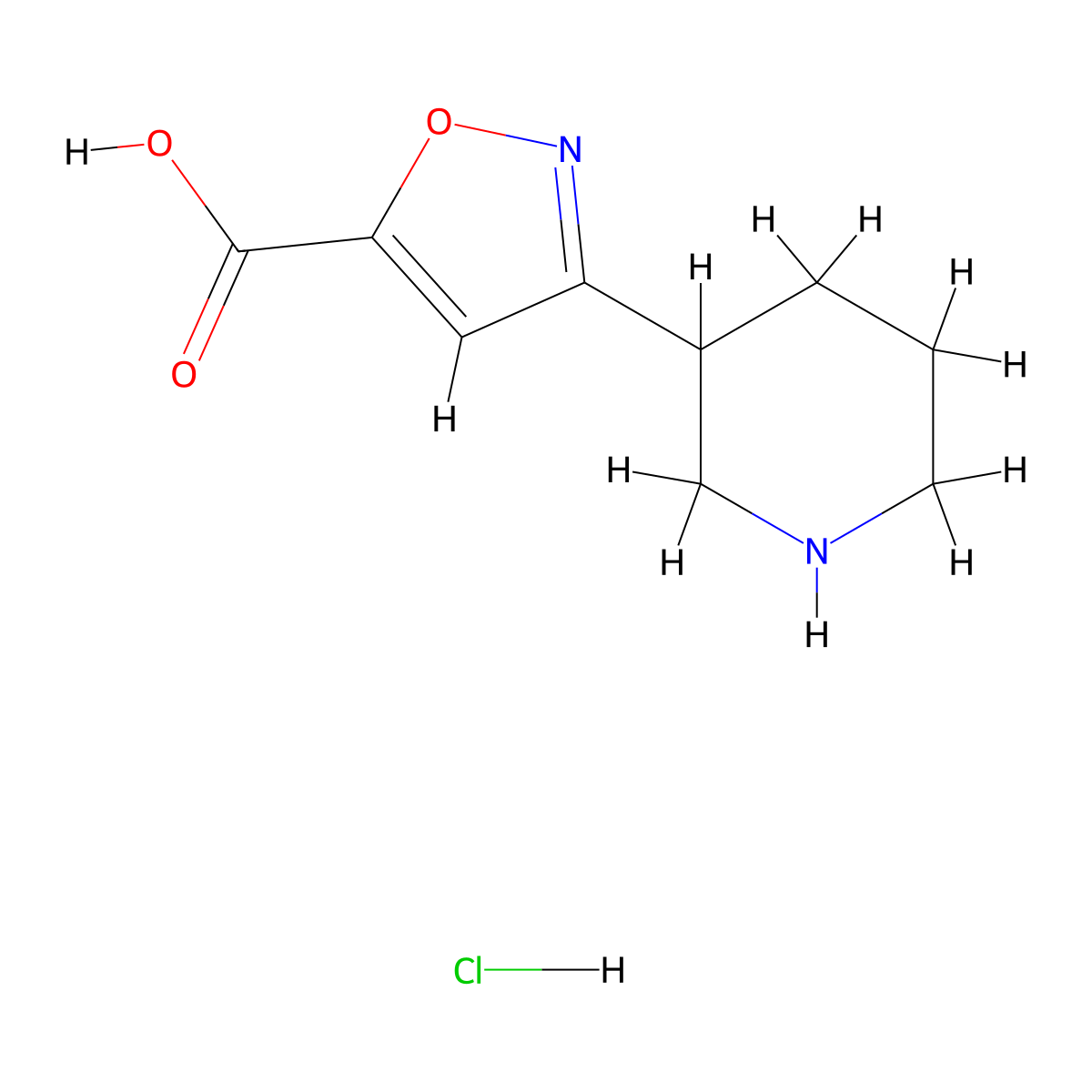 3-(Piperidin-3-yl)-1,2-oxazole-5-carboxylic acid hydrochloride molecular structure, CAS 2995284-88-1