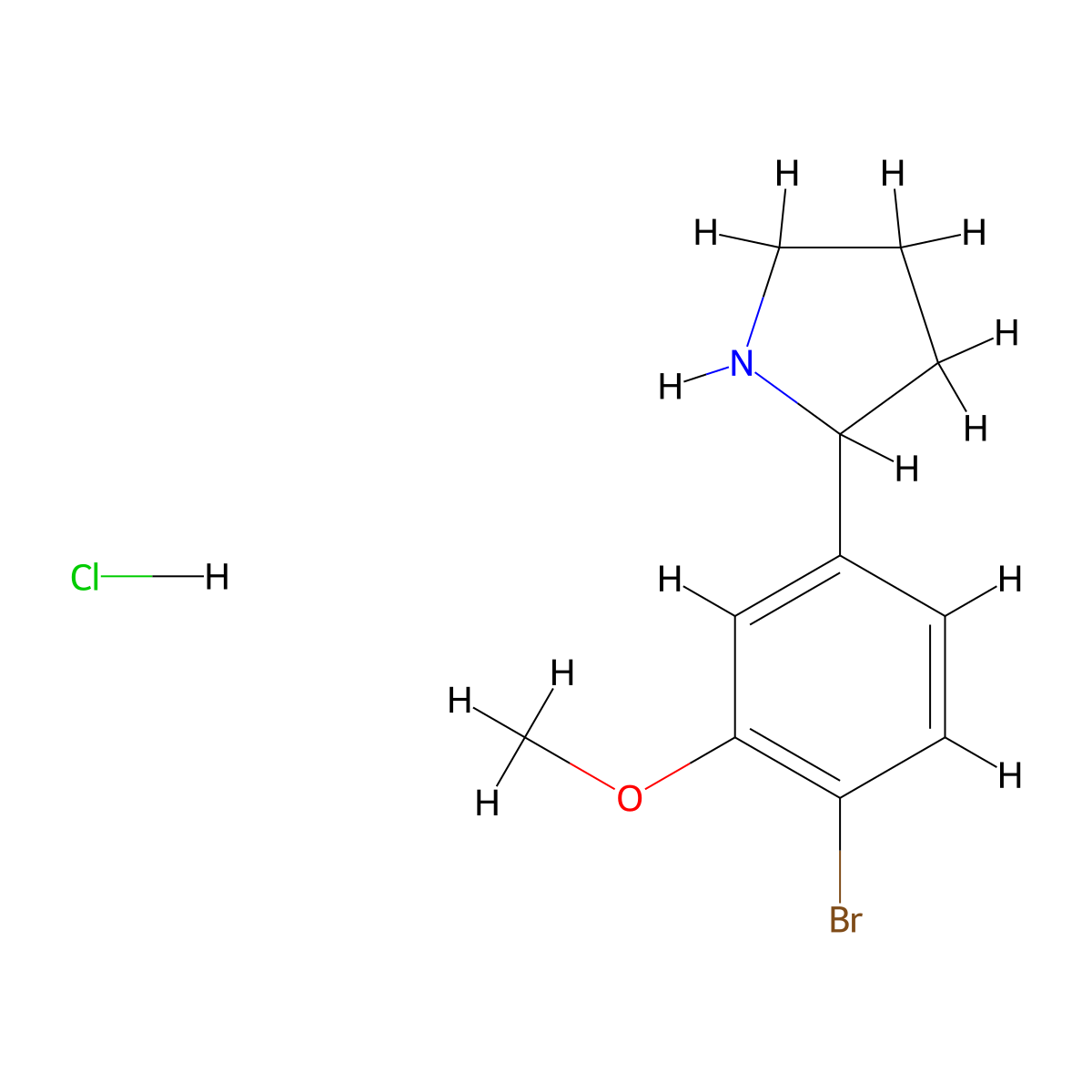 2-(4-Bromo-3-methoxyphenyl)pyrrolidine;hydrochloride molecular structure, CAS 2995284-97-2