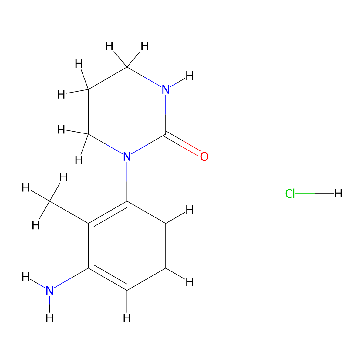 1-(3-Amino-2-methylphenyl)-1,3-diazinan-2-one hydrochloride molecular structure, CAS 2995285-01-1