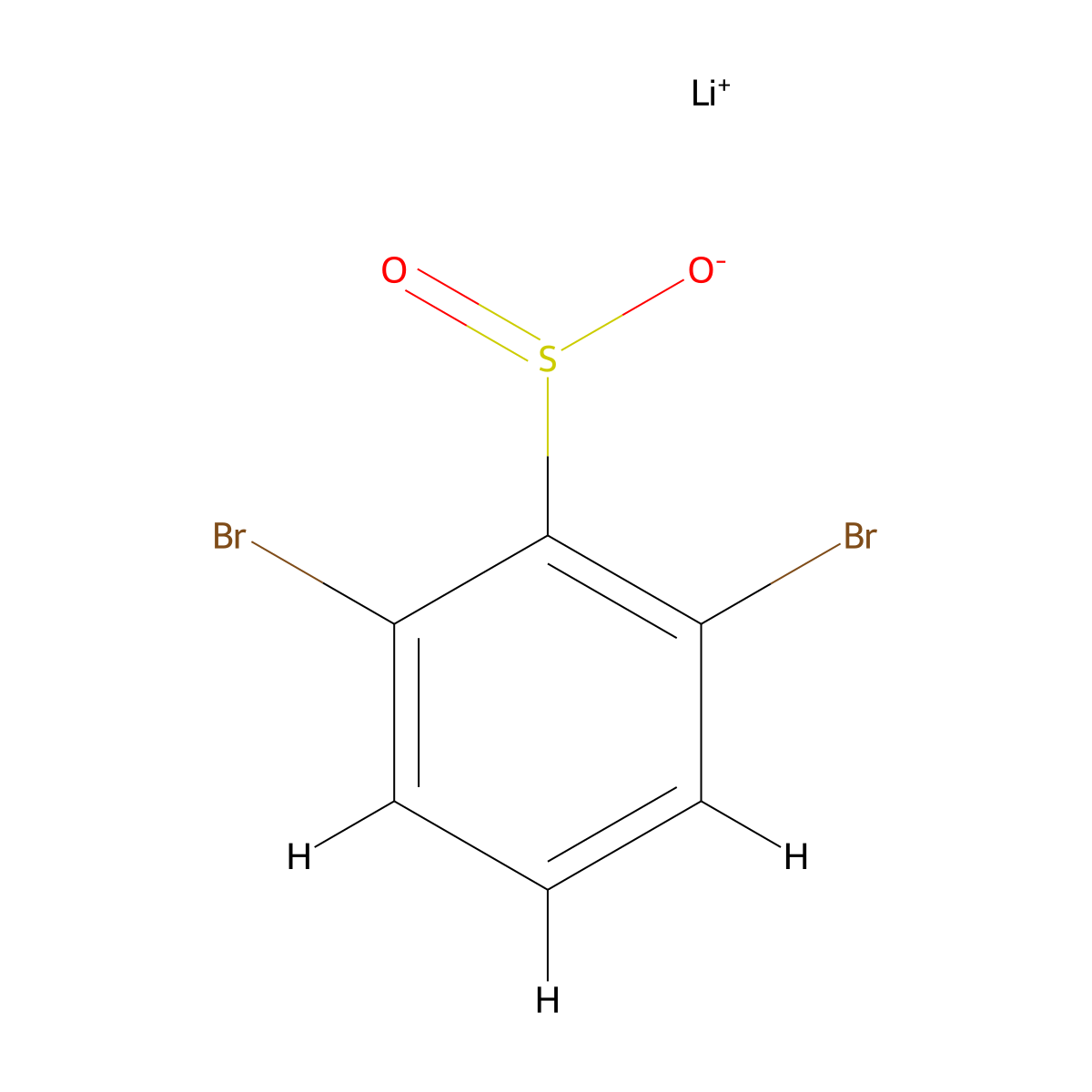 Lithium(1+) 2,6-dibromobenzene-1-sulfinate molecular structure, CAS 2995285-07-7