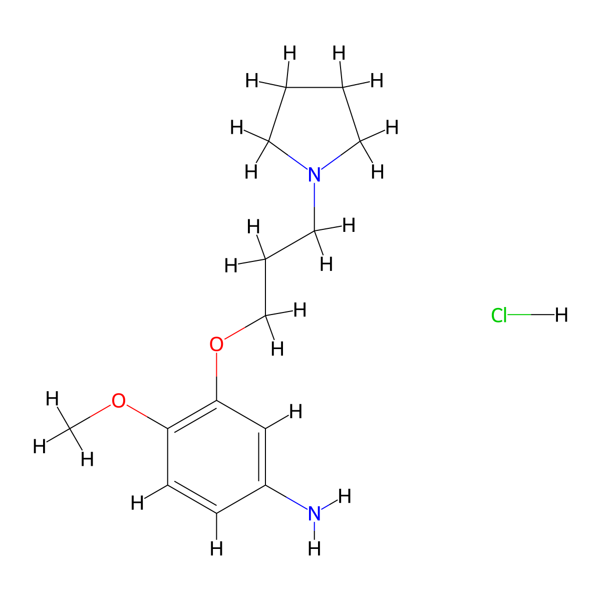 4-Methoxy-3-(3-(pyrrolidin-1-yl)propoxy)aniline hydrochloride molecular structure, CAS 2995285-48-6