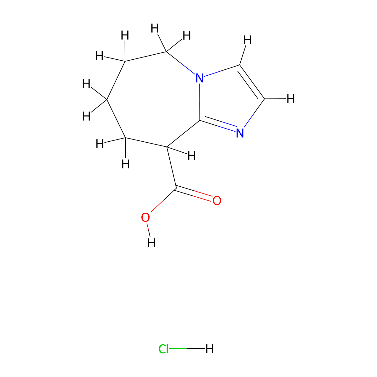 5H,6H,7H,8H,9H-imidazo[1,2-a]azepine-9-carboxylic acid hydrochloride molecular structure, CAS 2995285-55-5