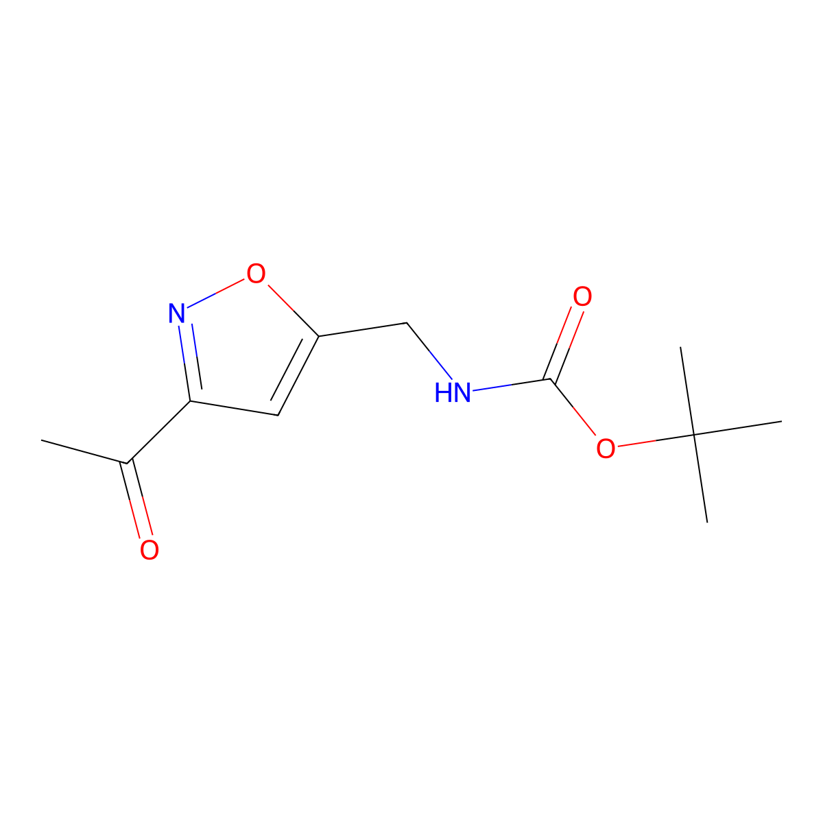 tert-butyl N-[(3-acetyl-1,2-oxazol-5-yl)methyl]carbamate molecular structure, CAS 2995285-57-7