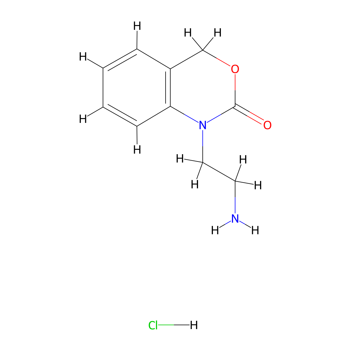 1-(2-aminoethyl)-2,4-dihydro-1H-3,1-benzoxazin-2-one hydrochloride molecular structure, CAS 2995285-81-7