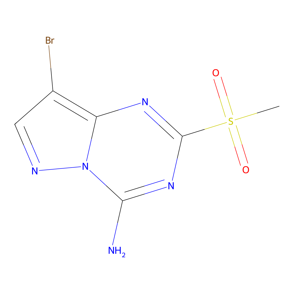 8-Bromo-2-methanesulfonylpyrazolo[1,5-a][1,3,5]triazin-4-amine molecular structure, CAS 2995285-83-9