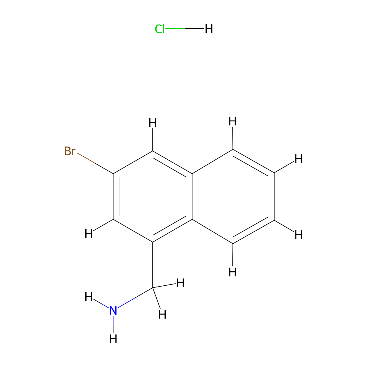 1-(3-Bromonaphthalen-1-yl)methanamine hydrochloride molecular structure, CAS 2995285-89-5