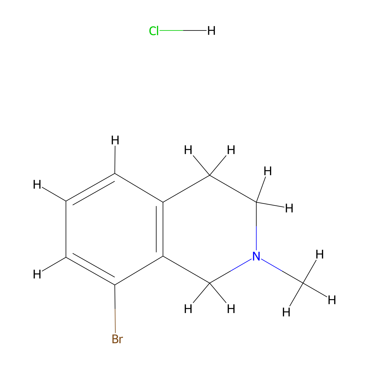 8-Bromo-2-methyl-1,2,3,4-tetrahydroisoquinoline hydrochloride molecular structure, CAS 2995285-96-4