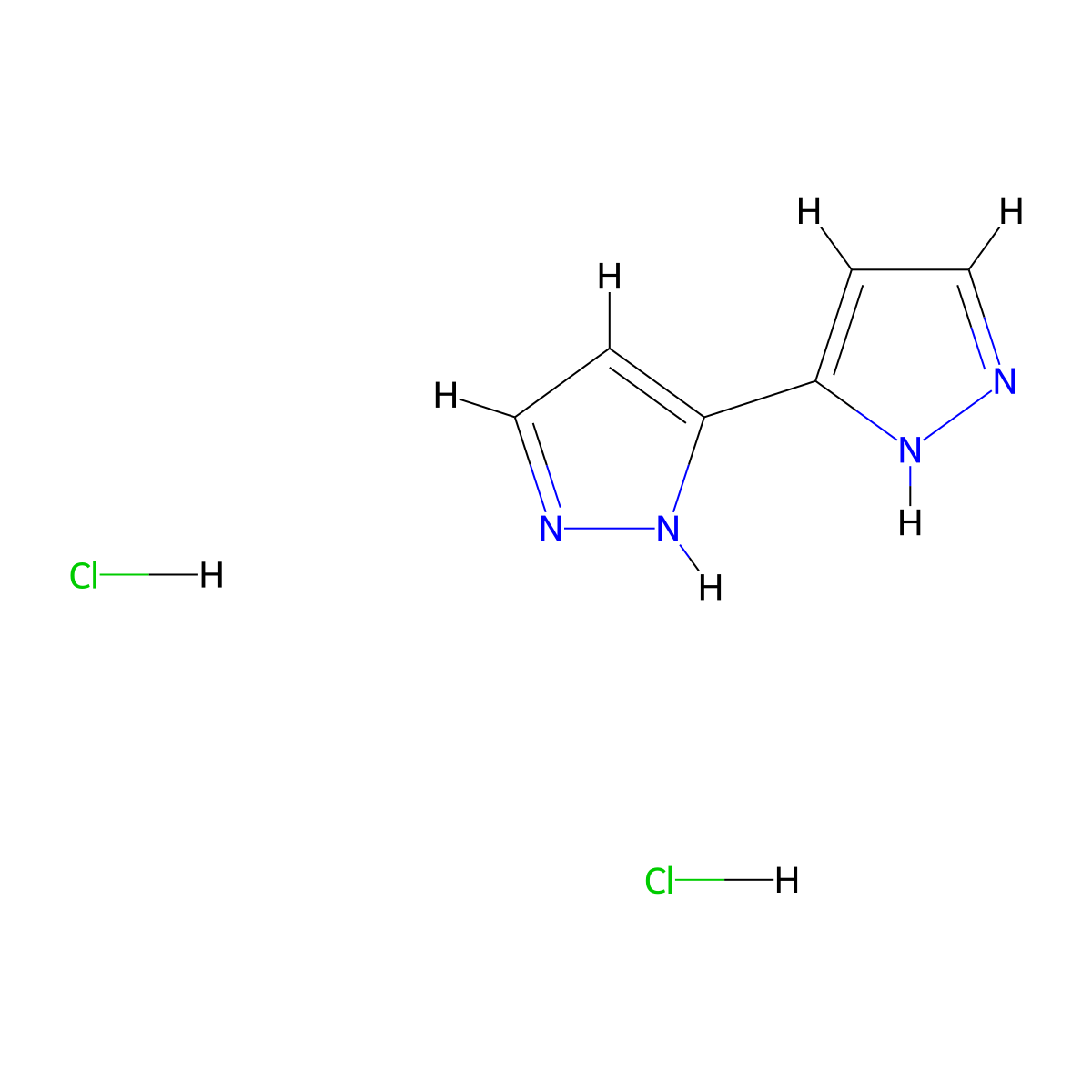 1H,1'H-3,3'-Bipyrazole dihydrochloride molecular structure, CAS 2995285-98-6