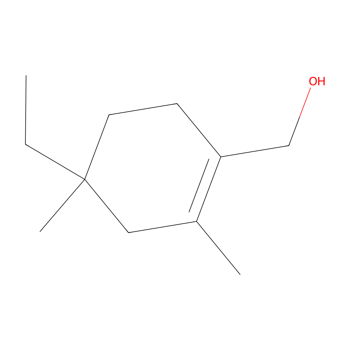 (4-Ethyl-2,4-dimethylcyclohexen-1-yl)methanol molecular structure, CAS 2995286-06-9