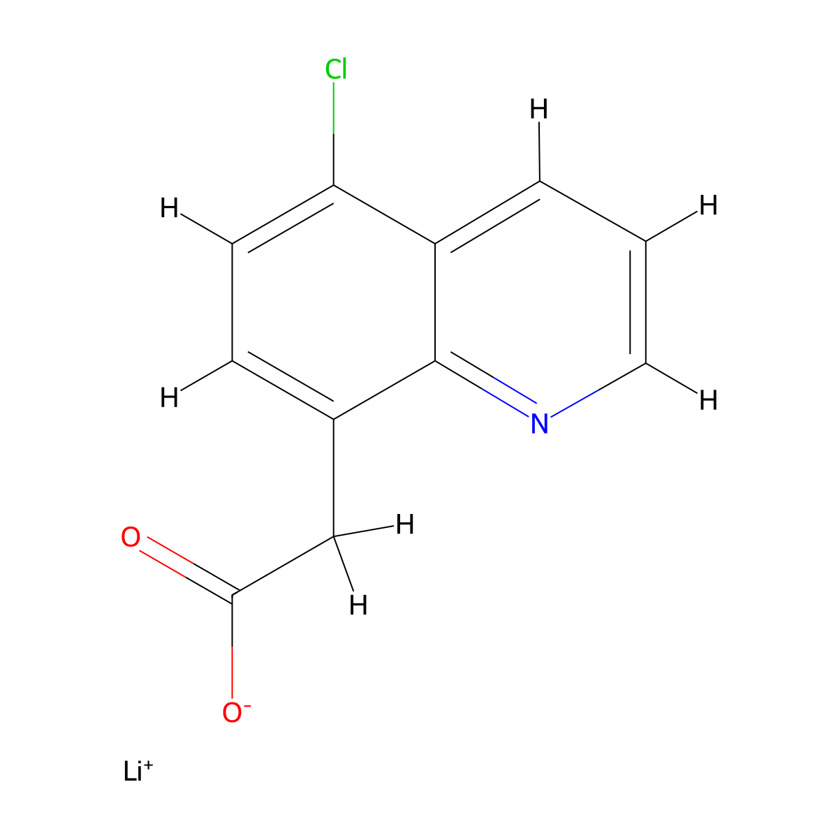 Lithium(1+) 2-(5-chloroquinolin-8-yl)acetate molecular structure, CAS 2995286-09-2