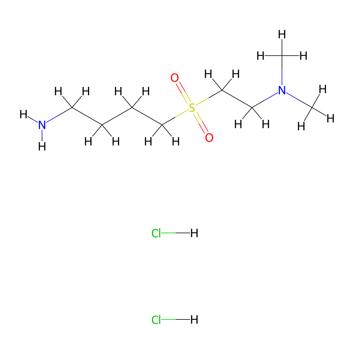 4-[2-(Dimethylamino)ethylsulfonyl]butan-1-amine;dihydrochloride molecular structure, CAS 2995286-14-9