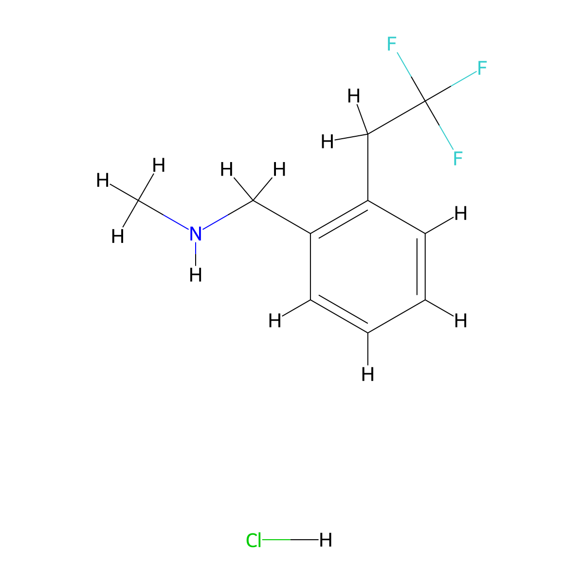 Methyl({[2-(2,2,2-trifluoroethyl)phenyl]methyl})amine hydrochloride molecular structure, CAS 2995286-29-6
