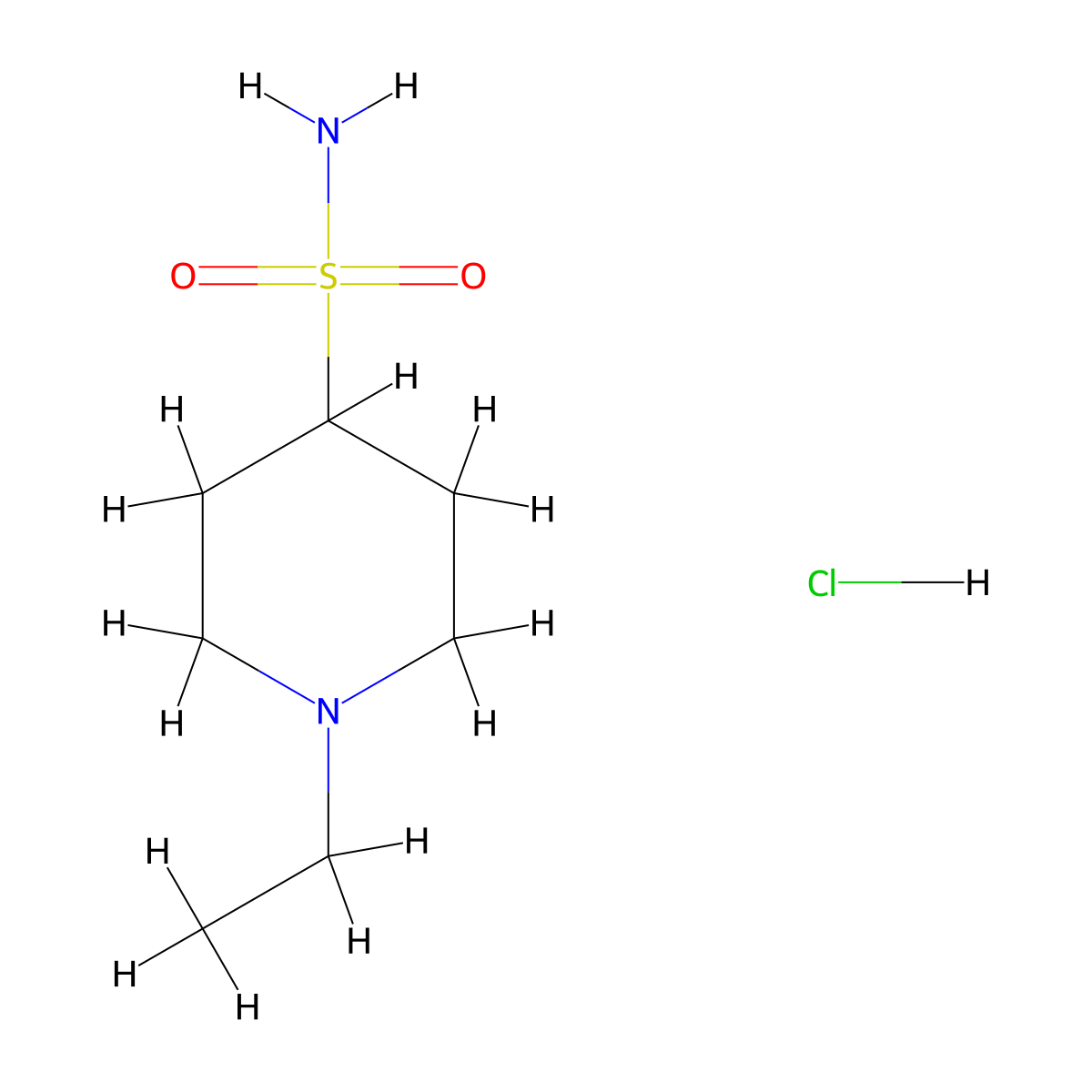 1-Ethylpiperidine-4-sulfonamide;hydrochloride molecular structure, CAS 2995286-47-8