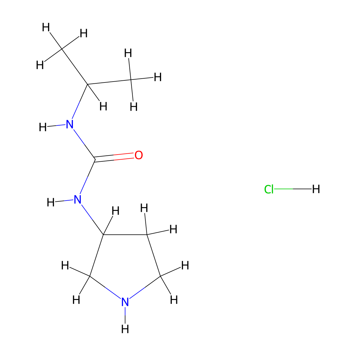 3-(Propan-2-yl)-1-(pyrrolidin-3-yl)urea hydrochloride molecular structure, CAS 2995286-53-6