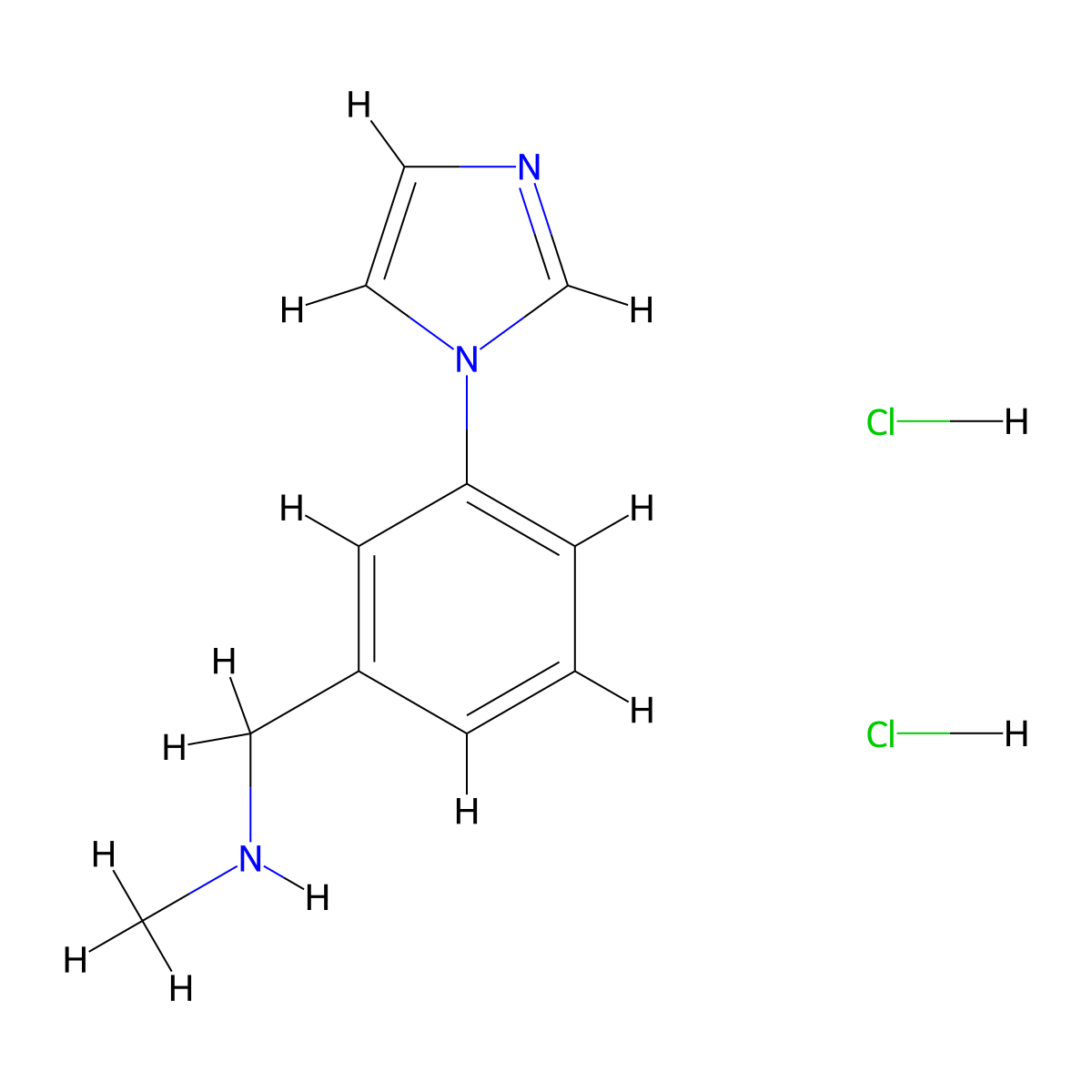 1-(3-imidazol-1-ylphenyl)-N-methylmethanamine;dihydrochloride molecular structure, CAS 2995286-58-1