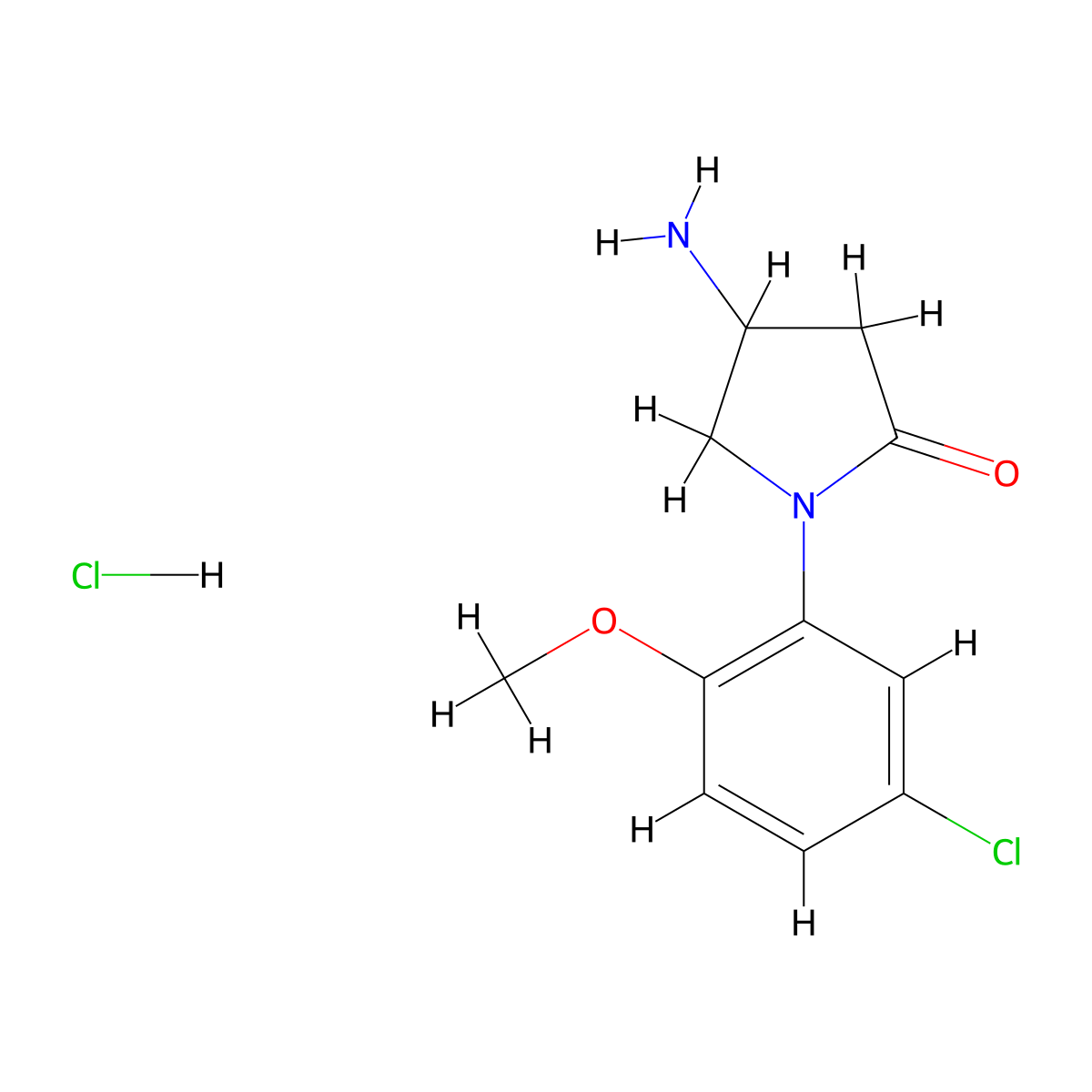 4-Amino-1-(5-chloro-2-methoxyphenyl)pyrrolidin-2-one hydrochloride molecular structure, CAS 2995286-61-6
