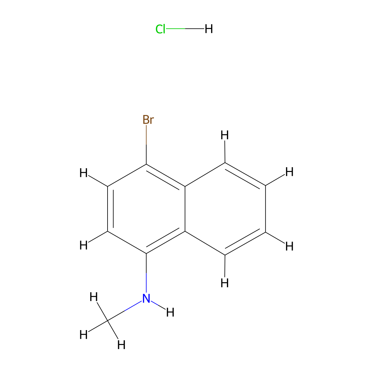 4-bromo-N-methylnaphthalen-1-amine hydrochloride molecular structure, CAS 2995286-62-7