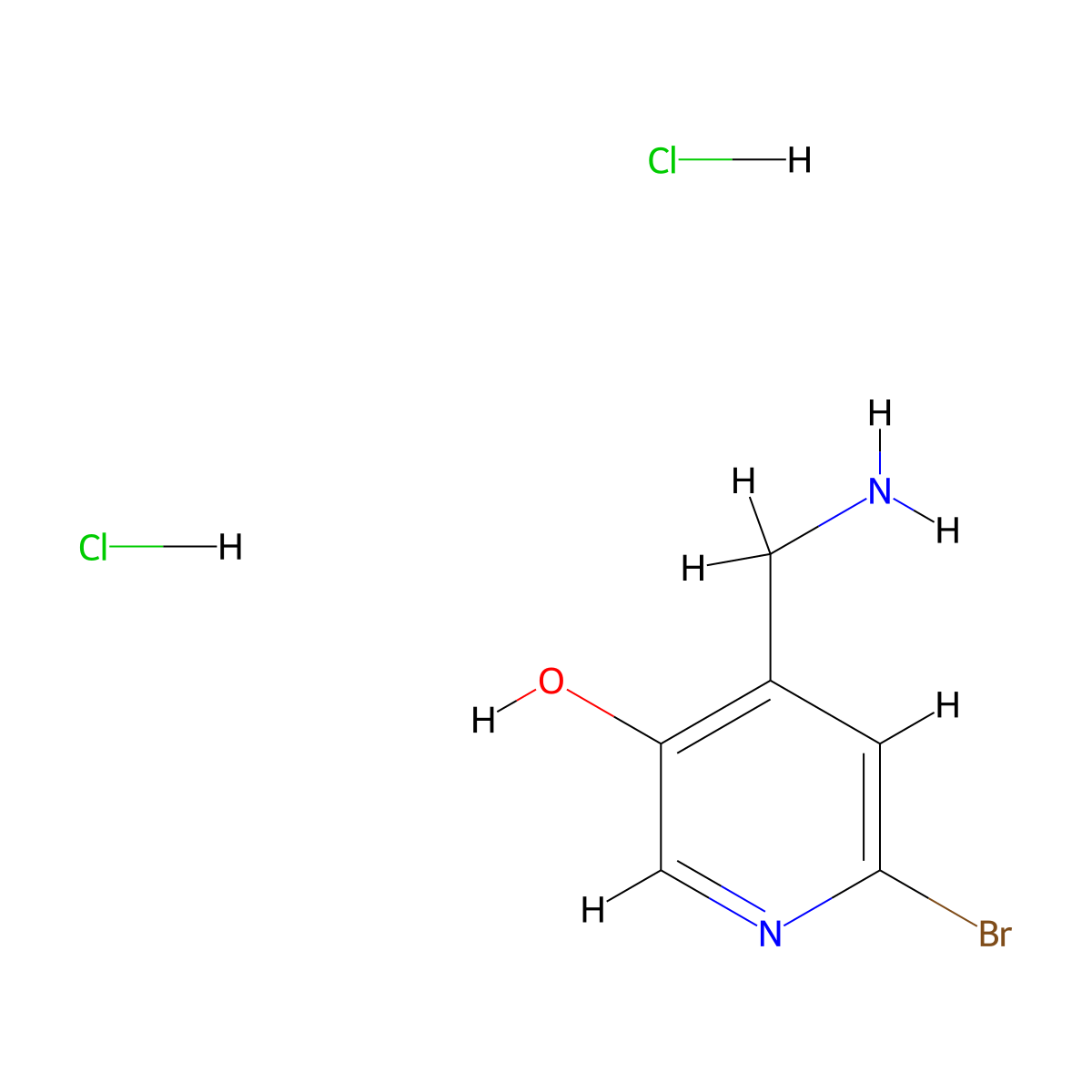 4-(Aminomethyl)-6-bromopyridin-3-ol dihydrochloride molecular structure, CAS 2995286-66-1